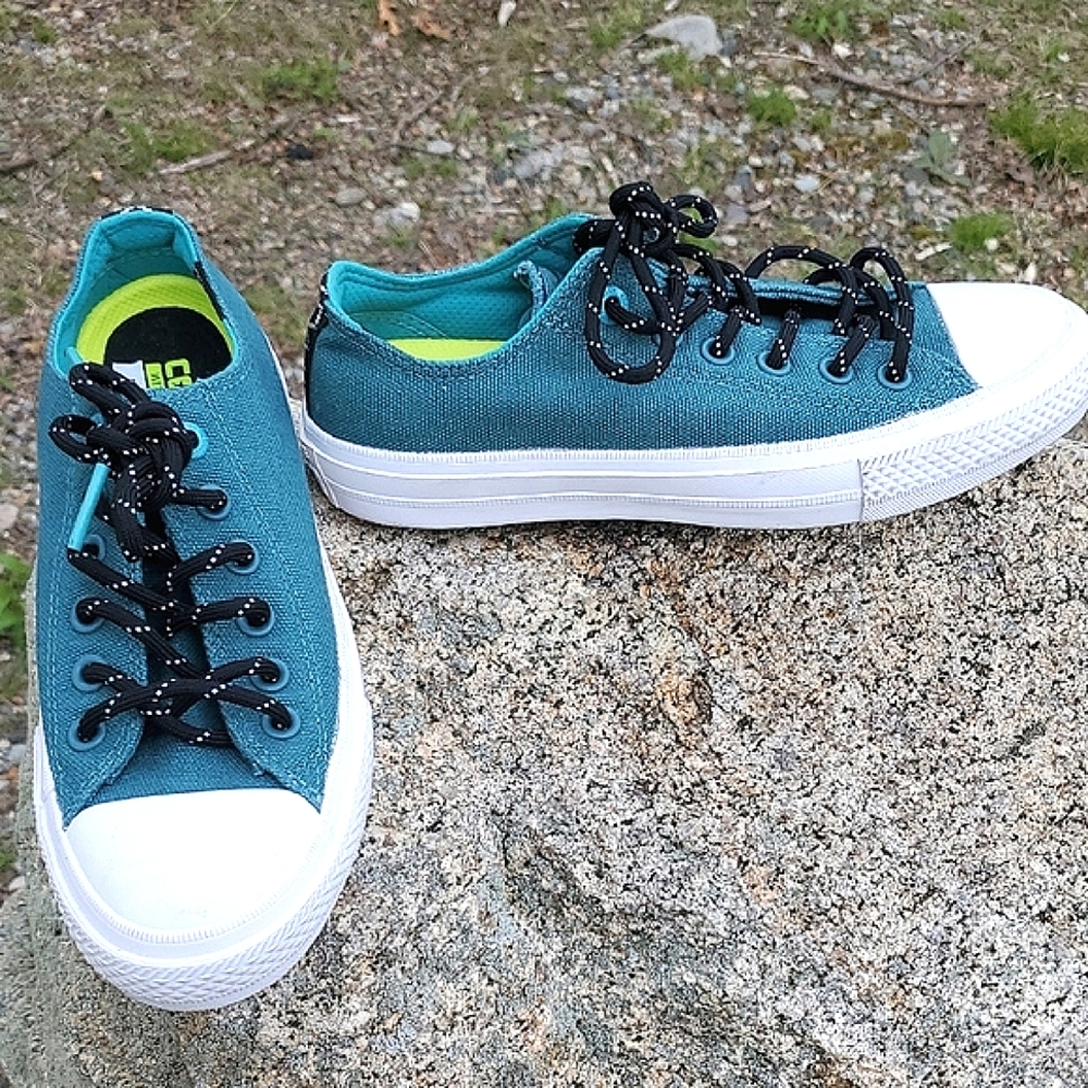 Stylish Converse Chuck Taylor All Star Low Top Teal Sneakers